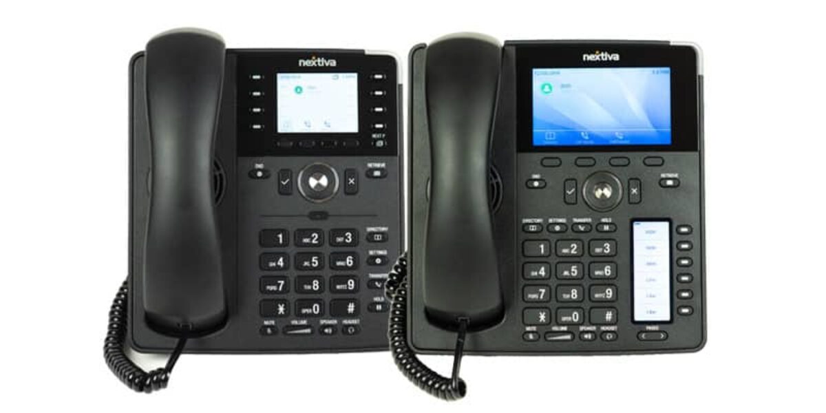 Two phones showing the different advantages of VoIP for business