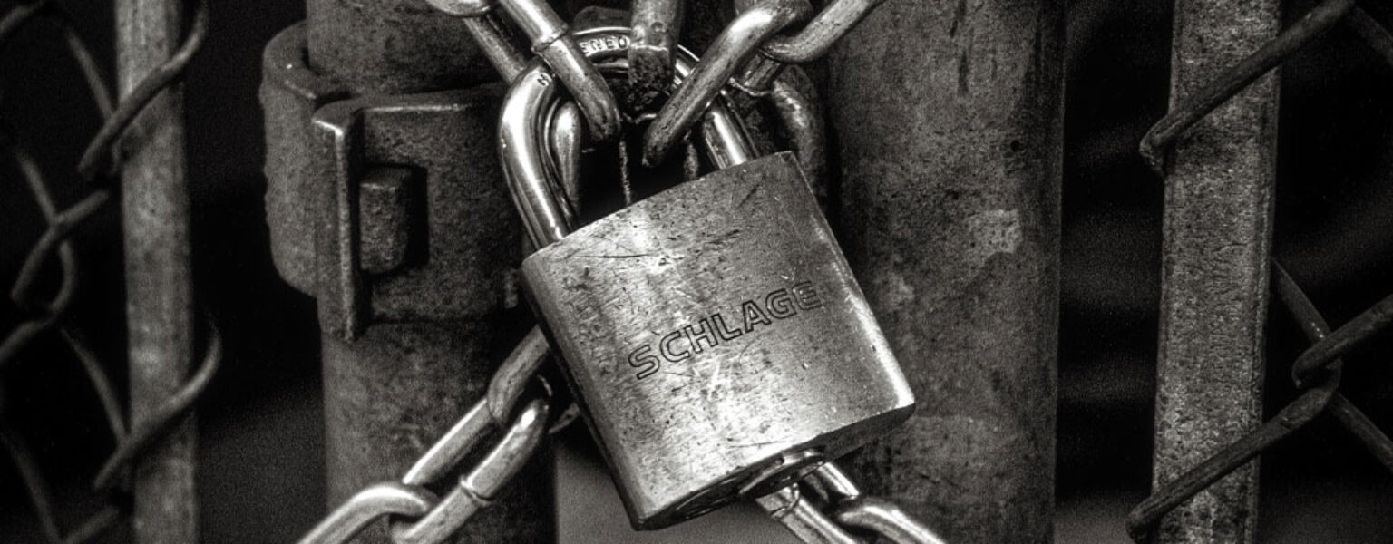 Lock on a gate eluding to Xerox printer security