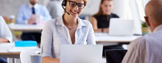 Woman Help Desk