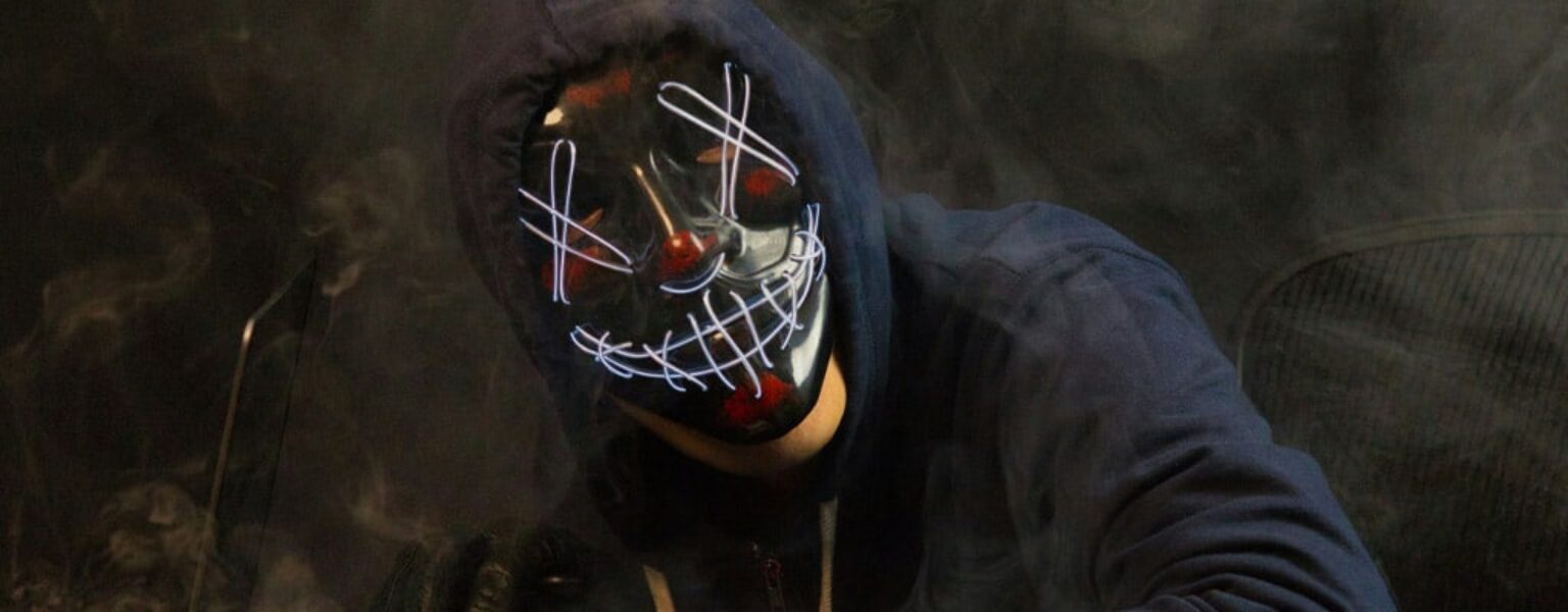 Hacker in a mask