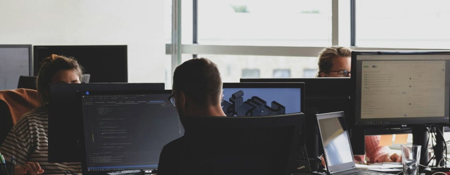 Office picture showing secure business firewalls