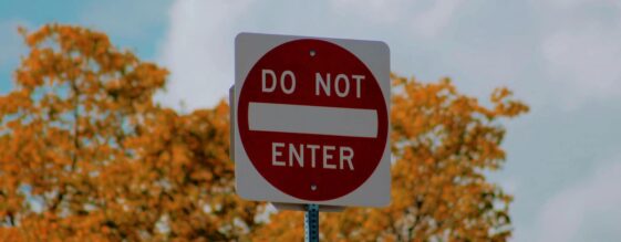 Top AI Security Risks Do Not Enter sign depicting ai security risks