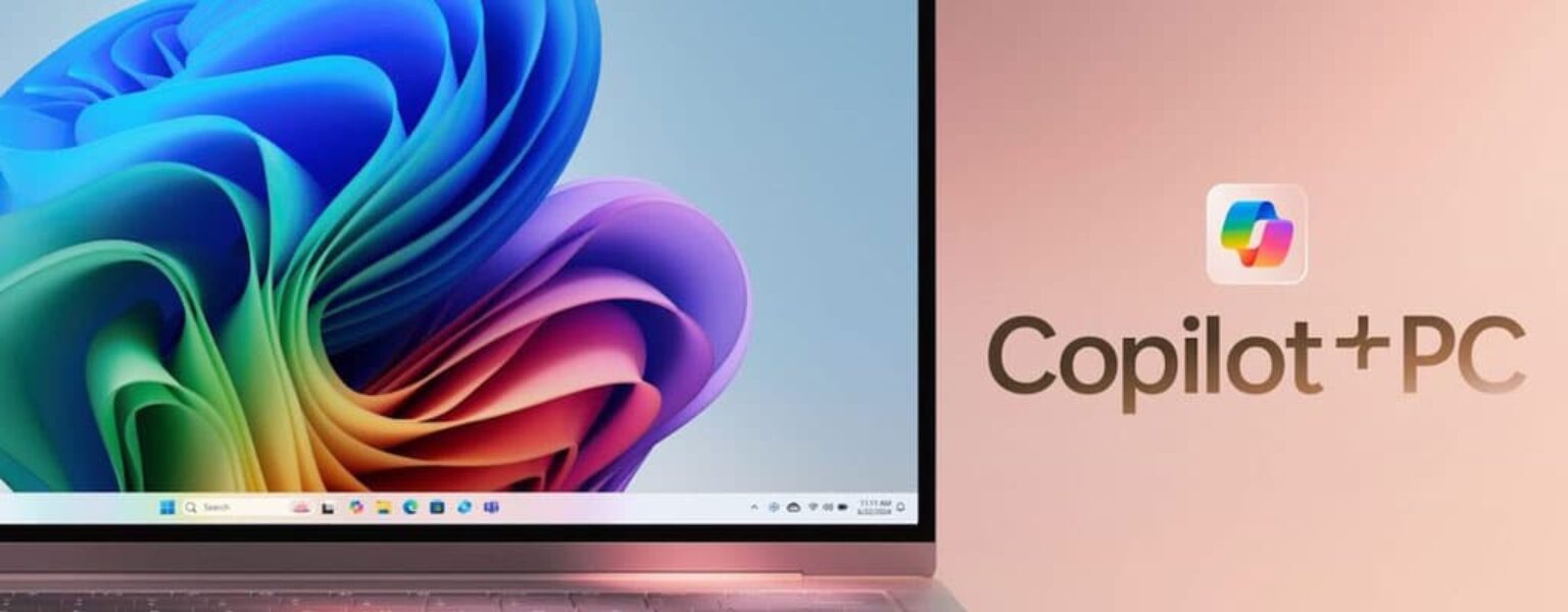Laptop with Copilot + PC logo